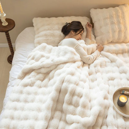 🔥Hot Sale🔥Luxury Double-Sided Rabbit Wool Blanket