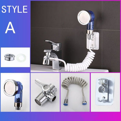 Faucet external 3-speed shower head set