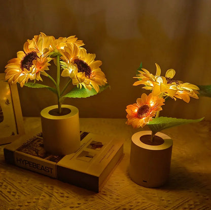 Sunflower led simulation small night light