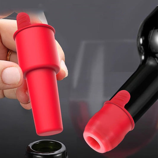 Silicone Wine Sealing Stopper with Handle