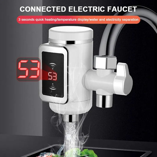 Hot Water Faucet With Digital Display(Comes with a universal plug)