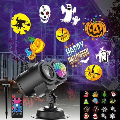 2-in-1 HD Remote Control Holiday Projector Lights