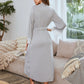 Women's V-Neck Lace Long Sleeve Bathrobe